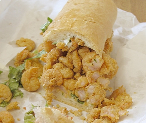 Shrimp or Fish (Tilapia) Po&#039;Boy
